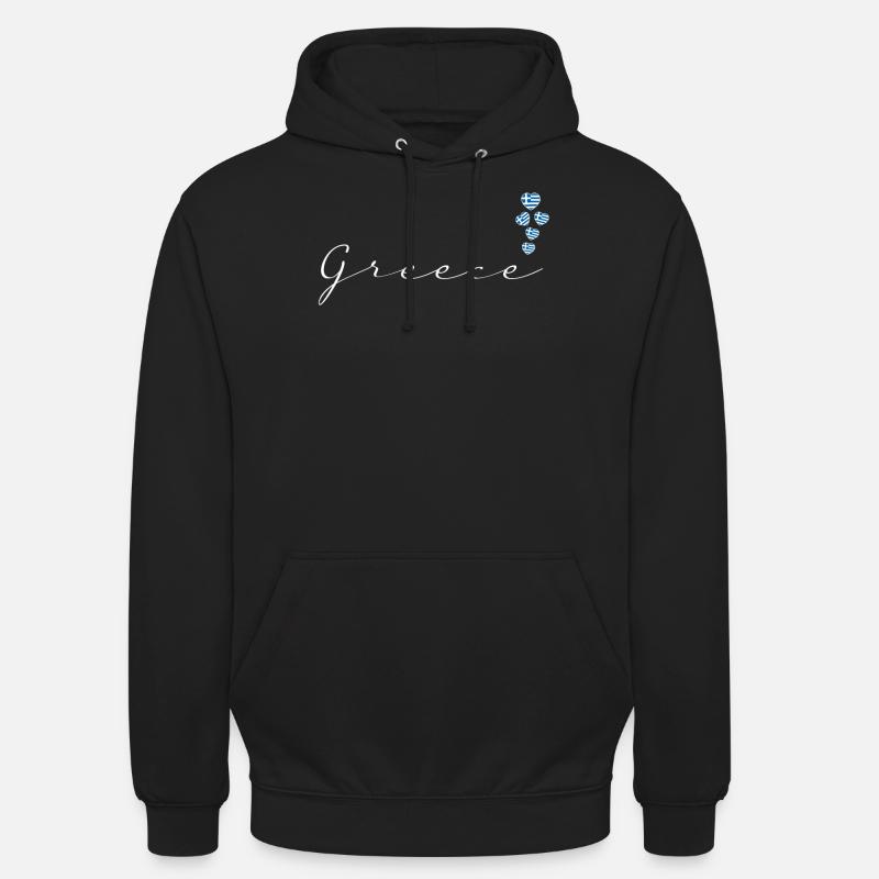 Grèce - Sweat-shirt à capuche unisexe - noir