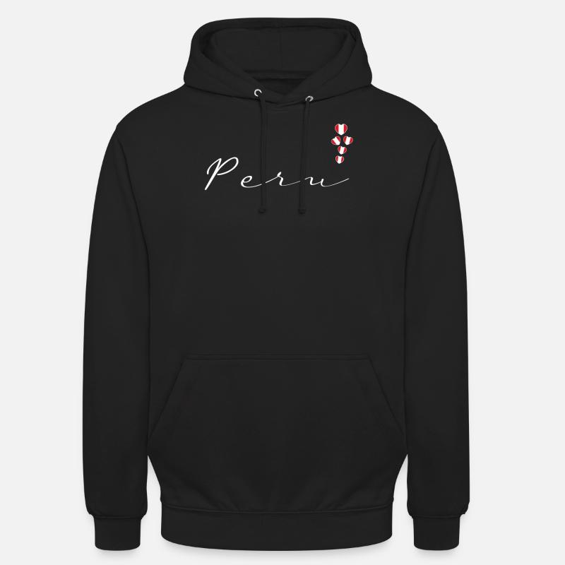 Pérou - Sweat-shirt à capuche unisexe - noir