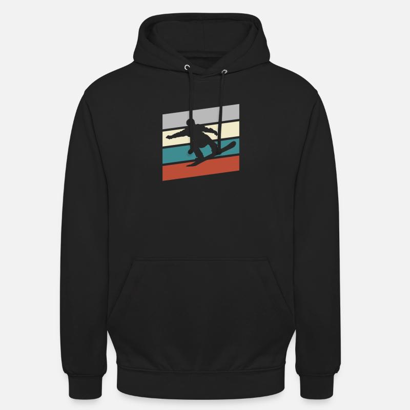 Snowboard Rétro - Sweat-shirt à capuche unisexe - noir