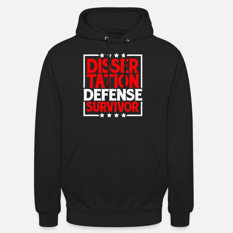 Survivant de la soutenance de thèse 8 - Sweat-shirt à capuche unisexe - noir