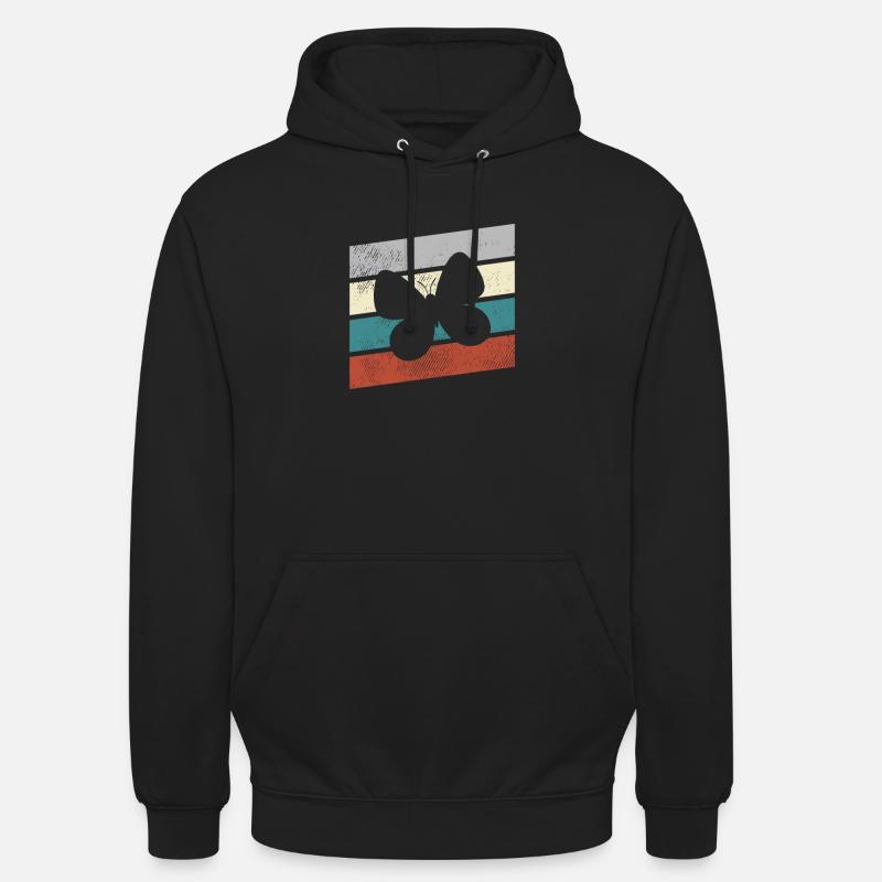 Papillon Rétro - Sweat-shirt à capuche unisexe - noir
