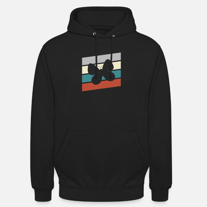 Papillon Rétro - Sweat-shirt à capuche unisexe - noir