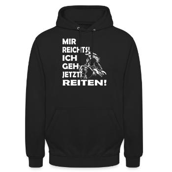 Turnier Trottel - Westernpferd & Westernreiter - Unisex Hoodie - Schwarz - Vorne - Alina (178cm) & Michal (187cm)