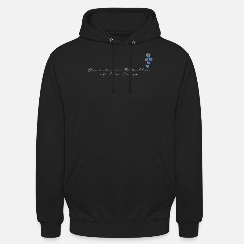 République démocratique du Congo - Sweat-shirt à capuche unisexe - noir