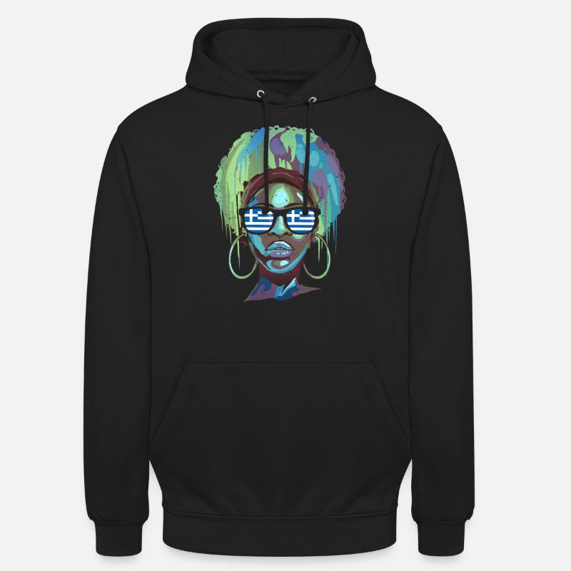 Grèce - Sweat-shirt à capuche unisexe - noir