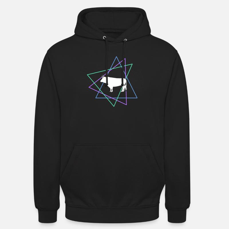 Vache - Sweat-shirt à capuche unisexe - noir