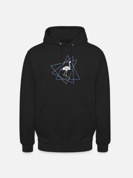 Flamant - Sweat-shirt à capuche unisexe - noir