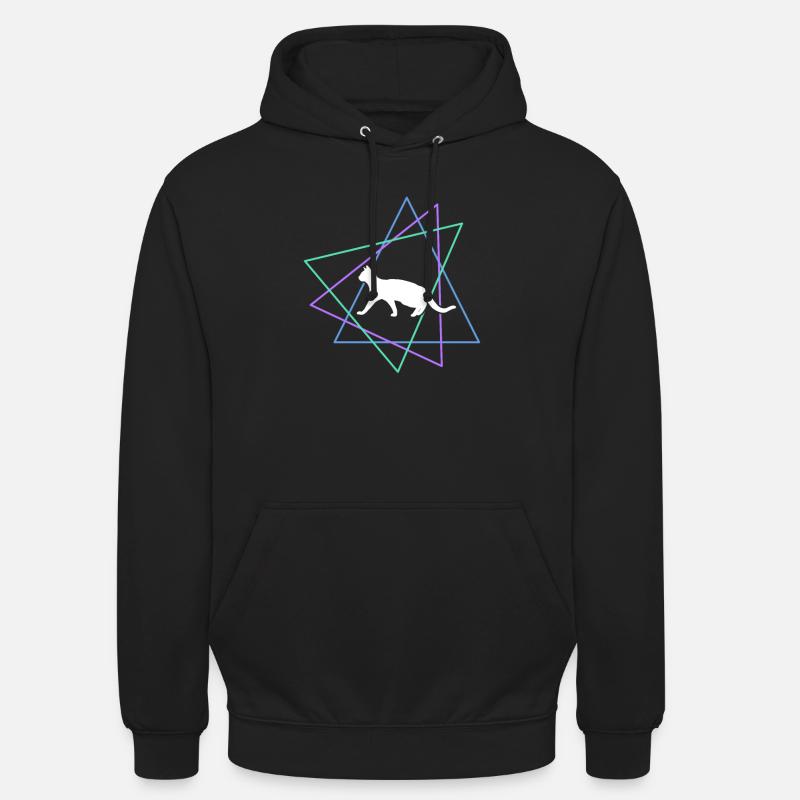 Chat - Sweat-shirt à capuche unisexe - noir