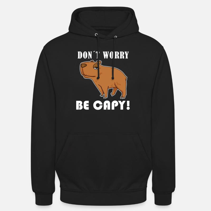 Capybara Tier Spruch - Unisex Hoodie - Schwarz