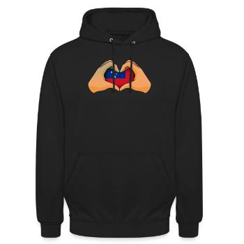 Samoa - Unisex Hoodie - Schwarz - Vorne - Alina (178cm) & Michal (187cm)