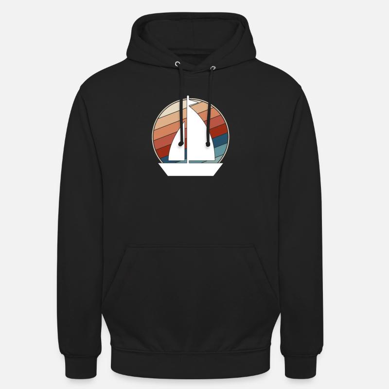 Rétro de la voile - Sweat-shirt à capuche unisexe - noir