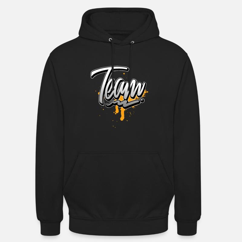 Équipe - Sweat-shirt à capuche unisexe - noir