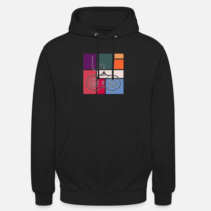 Jeu - Sweat-shirt à capuche unisexe - noir
