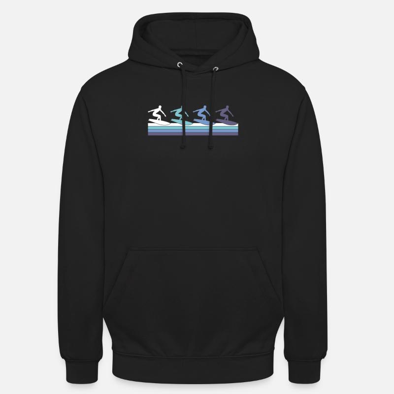 Surf - Sweat-shirt à capuche unisexe - noir