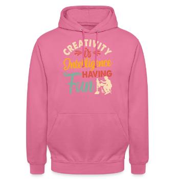 Künstler - Unisex Hoodie - Pink - Vorne - Alina (178cm) & Michal (187cm)