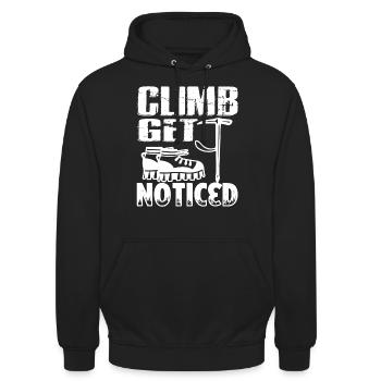 Climbing Climb Get Noticed - Unisex Hoodie - black - Front - Alina (178cm) & Michal (187cm)