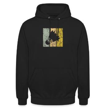 Badminton - Unisex Hoodie - black - Front - Alina (178cm) & Michal (187cm)