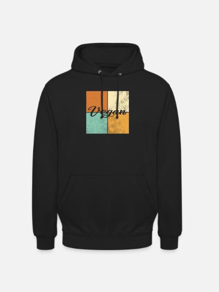 Végétalien - Sweat-shirt à capuche unisexe - noir