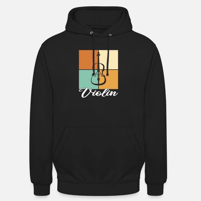 Violon - Sweat-shirt à capuche unisexe - noir