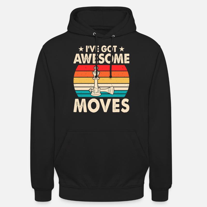 Échecs - Sweat-shirt à capuche unisexe - noir