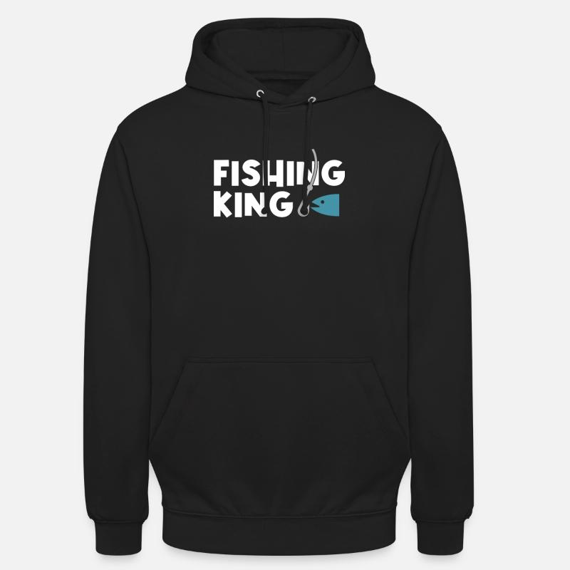 Roi de la pêche - Sweat-shirt à capuche unisexe - noir