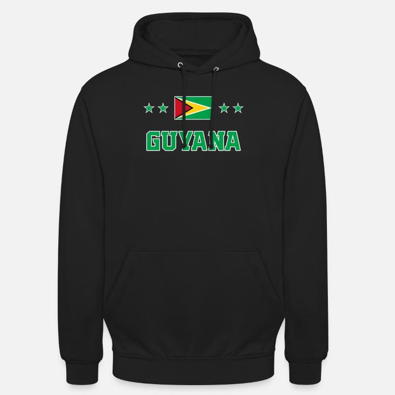 Guyana - Sweat-shirt à capuche unisexe - noir