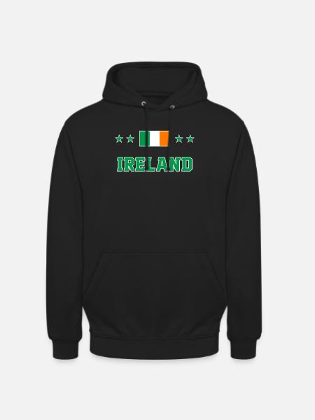 Irlande - Sweat-shirt à capuche unisexe - noir