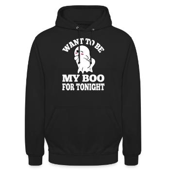 Sassy Ghost Booty Flirt Women's Halloween Fun - Unisex Hoodie - Schwarz - Vorne - Alina (178cm) & Michal (187cm)