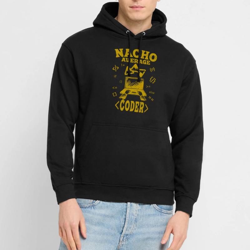 Codeur Codant Drôle Nacho Ordinateur Hacker Moyen Sweat-shirt à capuche unisexe