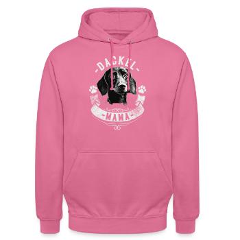 Dackel Mama - Unisex Hoodie - Pink - Vorne - Alina (178cm) & Michal (187cm)