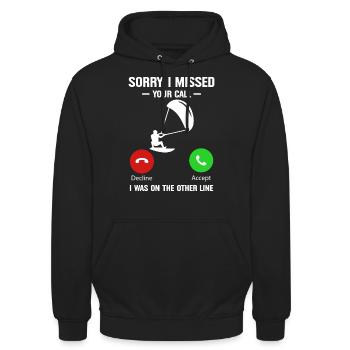 Kitesurf Kitesurfer Kiteboard Kitesurfen - Unisex Hoodie - Schwarz - Vorne - Alina (178cm) & Michal (187cm)