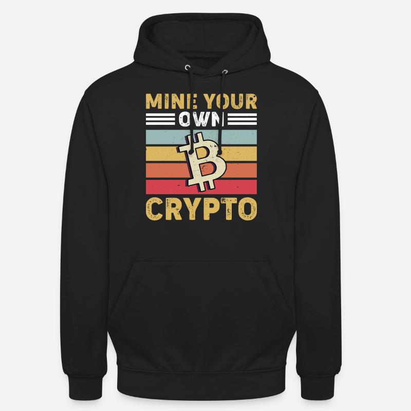 Bitcoin Krypto Kryptowährung - Unisex Hoodie - Schwarz