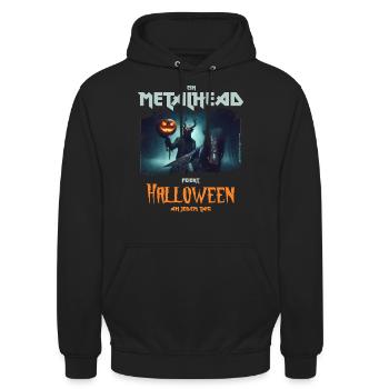 Ein Metalhead feiert Halloween an jedem Tag - Unisex Hoodie - Schwarz - Vorne - Alina (178cm) & Michal (187cm)