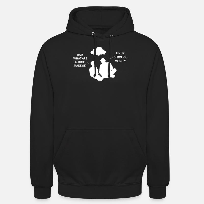 Serveur Linux Cloudscape - Sweat-shirt à capuche unisexe - noir