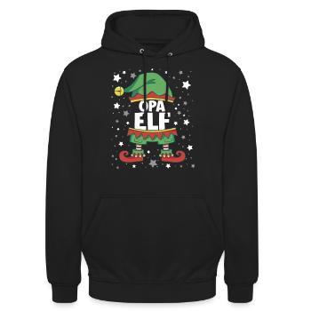 Opa Elf - Unisex Hoodie - Schwarz - Vorne - Alina (178cm) & Michal (187cm)