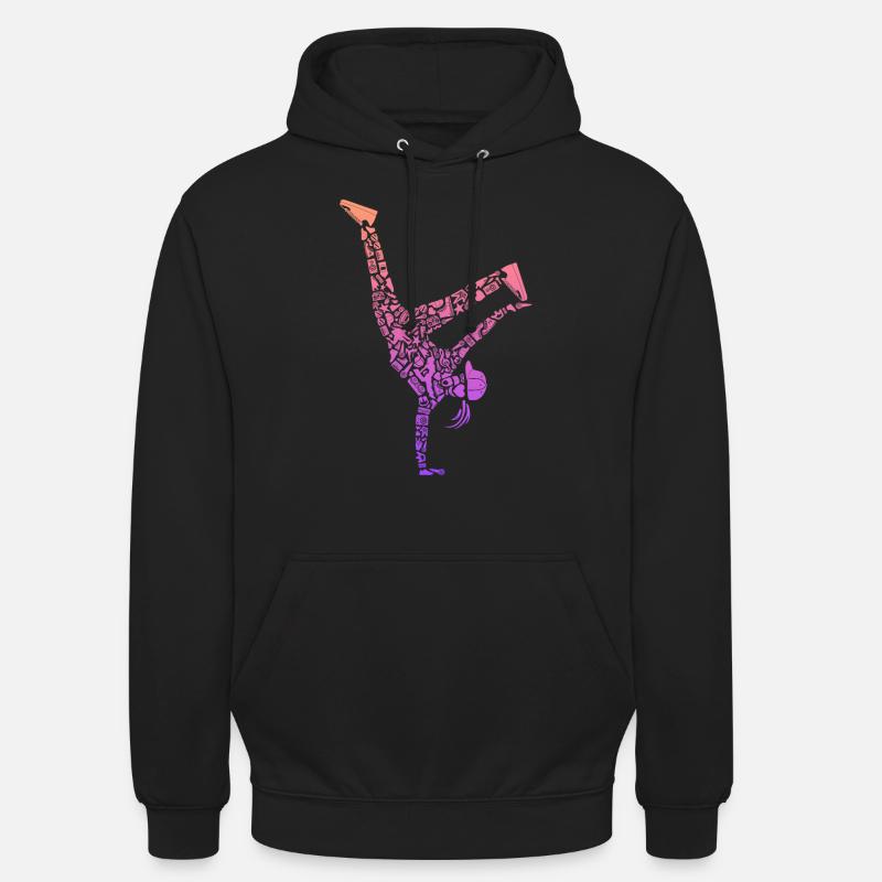Breakdance Breakdancer Femmes Filles Breakdance - Sweat-shirt à capuche unisexe - noir