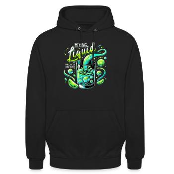 Handcrafted Mixology Enthusiast - Timeless - Unisex Hoodie - Schwarz - Vorne - Alina (178cm) & Michal (187cm)