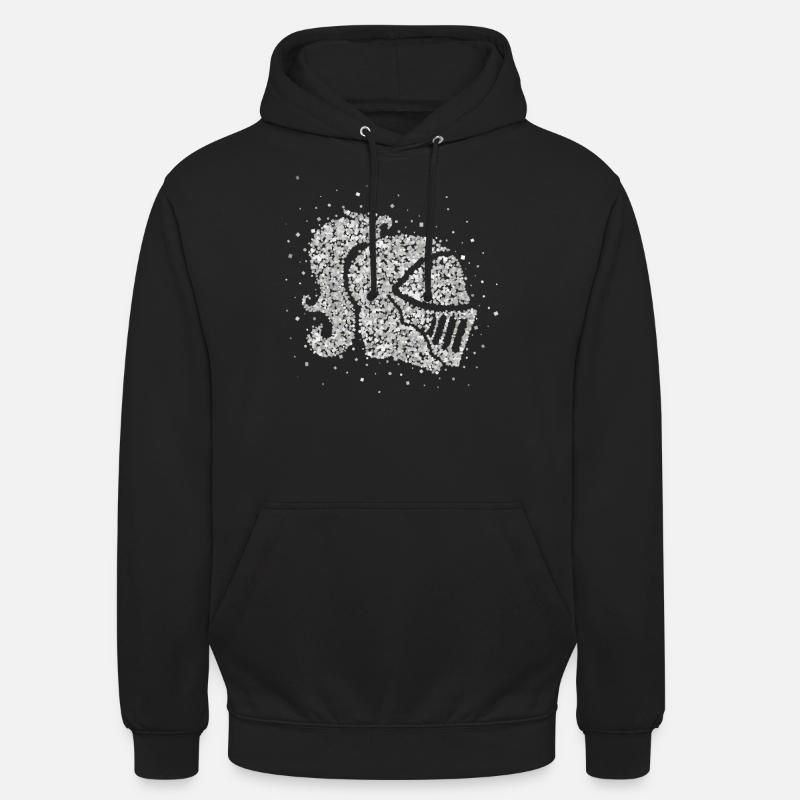 Riddare Riddare Rustning Hjälm Korsriddare Tempelriddare - Luvtröja unisex - svart