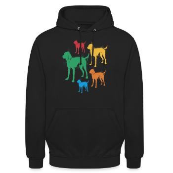 Weimaraner Dogs Dog Motif Weimaraner Children - Unisex Hoodie - black - Front - Alina (178cm) & Michal (187cm)