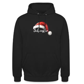 Schwester Elf - Unisex Hoodie - Schwarz - Vorne - Alina (178cm) & Michal (187cm)