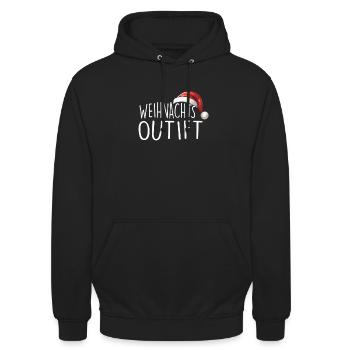 Weihnachtsoutfit - Unisex Hoodie - Schwarz - Vorne - Alina (178cm) & Michal (187cm)