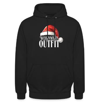 Weihnachtsoutfit - Unisex Hoodie - Schwarz - Vorne - Alina (178cm) & Michal (187cm)