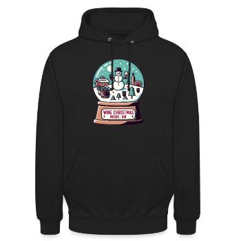 Vacances de ski d’hiver Amateurs de vin chaud amusants Weihn - Sweat-shirt à capuche unisexe - noir - Devant - Alina (178cm) & Michal (187cm)