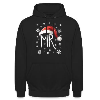Partenaire MR & MRS Look - Sweat-shirt à capuche unisexe - noir - Devant - Alina (178cm) & Michal (187cm)
