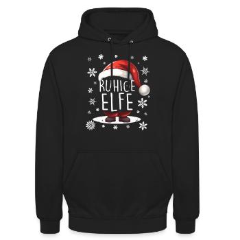 Ruhige Elfe - Unisex Hoodie - Schwarz - Vorne - Alina (178cm) & Michal (187cm)