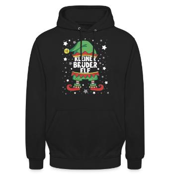Kleiner Bruder Elf - Unisex Hoodie - Schwarz - Vorne - Alina (178cm) & Michal (187cm)