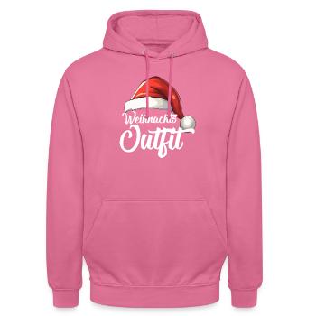 Weihnachtsoutfit - Unisex Hoodie - Pink - Vorne - Alina (178cm) & Michal (187cm)