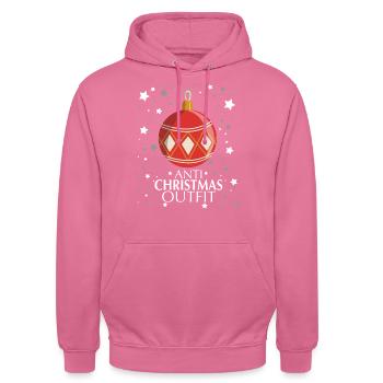 Anti Christmas - Unisex Hoodie - pink - Front - Alina (178cm) & Michal (187cm)