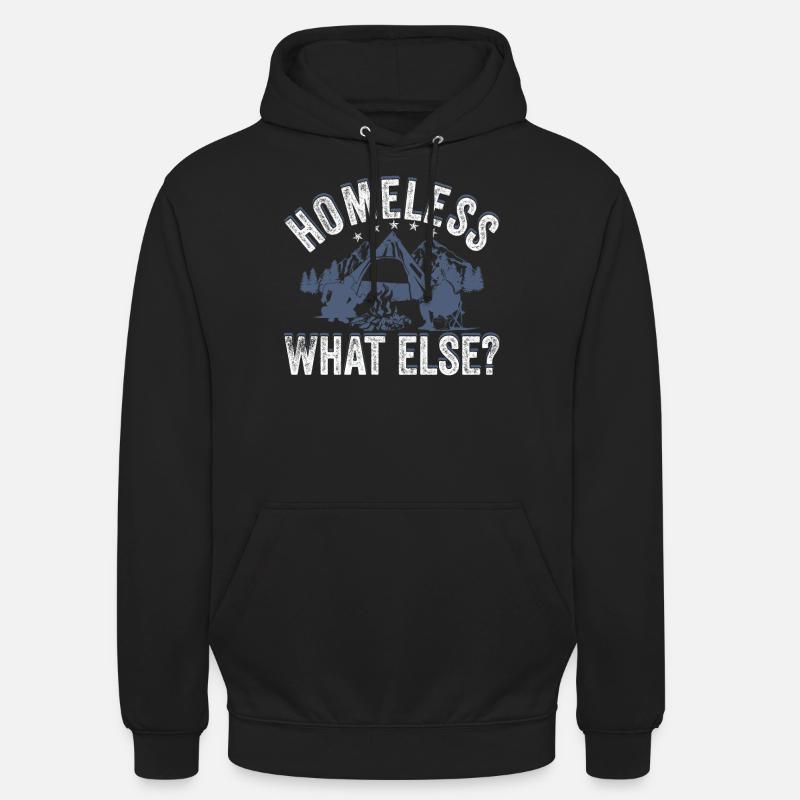 sans-abri, quoi d’autre ? - Sweat-shirt à capuche unisexe - noir
