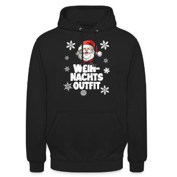 Christmas Outfit - Unisex Hoodie - black - Front - Alina (178cm) & Michal (187cm)